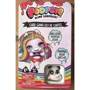 Poopsie SLIME SURPRISE Card Game Tin Poopda Bear Family Kids Travel MGA Toy